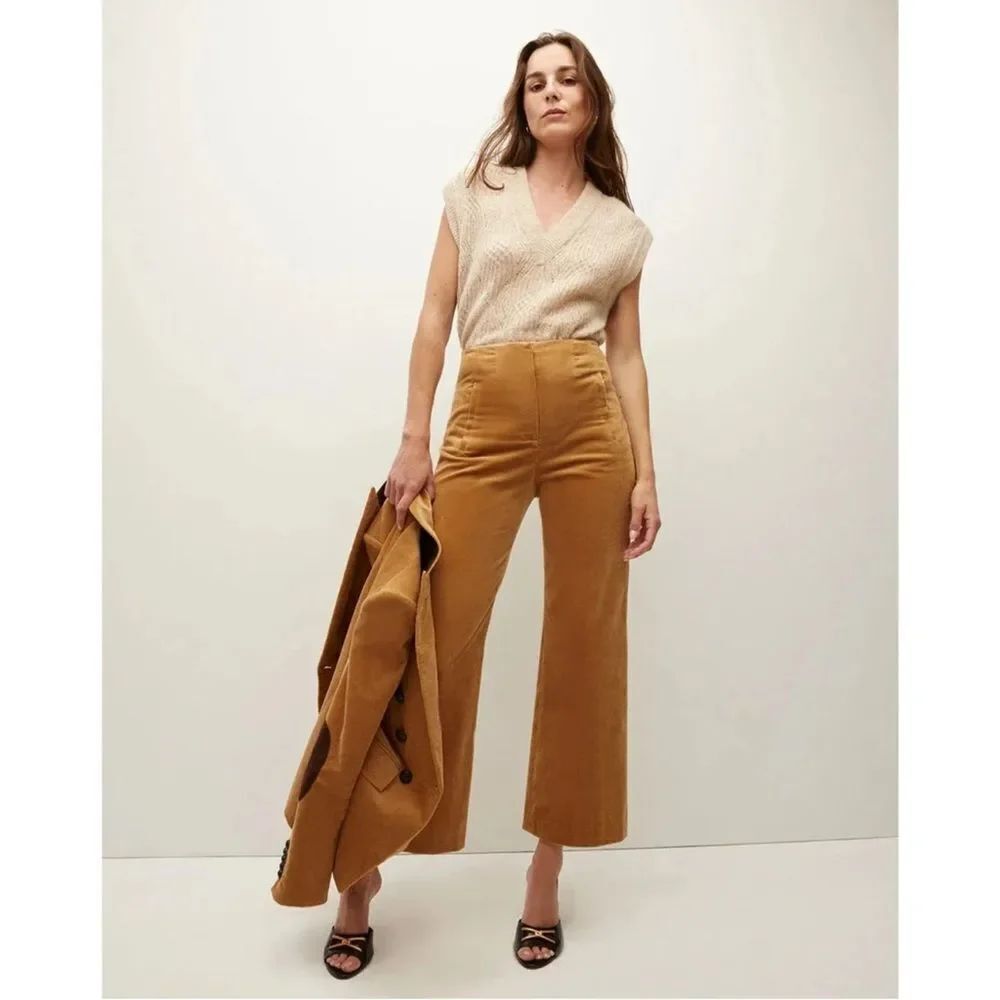 NWT Veronica Beard DOVA PANT Corduroy Khaki Size 10
